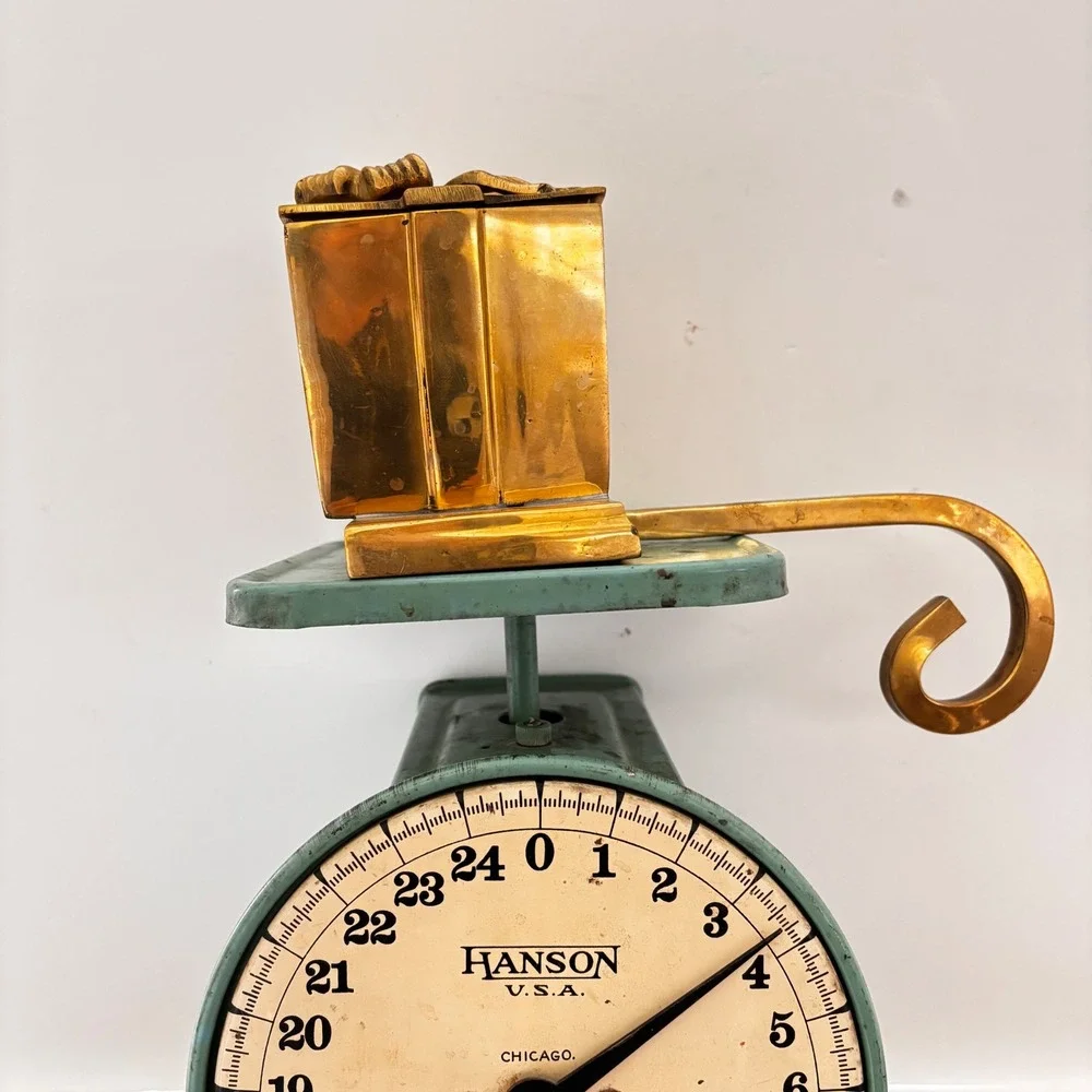 Vintage Brass 3D Present Christmas Stocking Holder Mantel Hanger Long‎ Arm India